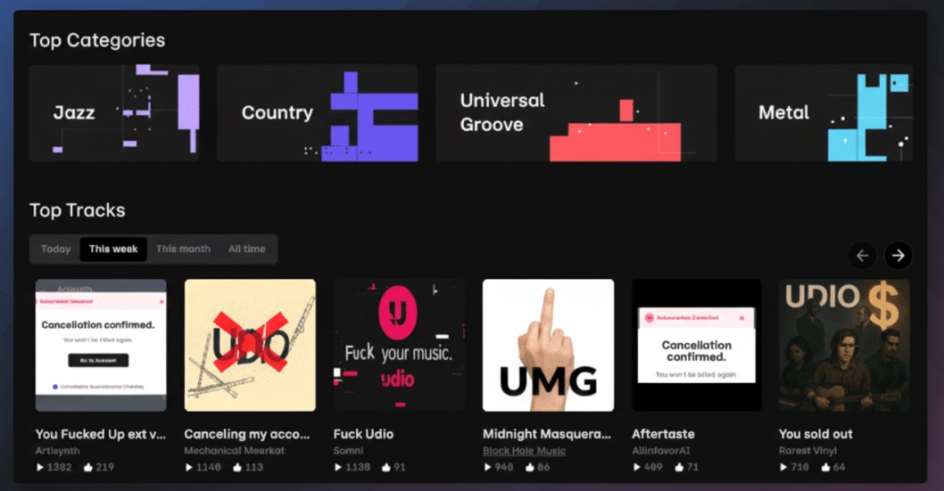 Udio AI music restrictions